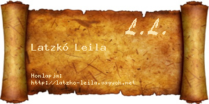 Latzkó Leila névjegykártya