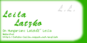 leila latzko business card